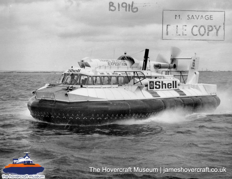 SRN6 - trans-African adventure -  (credit: The Hovercraft Museum Trust).